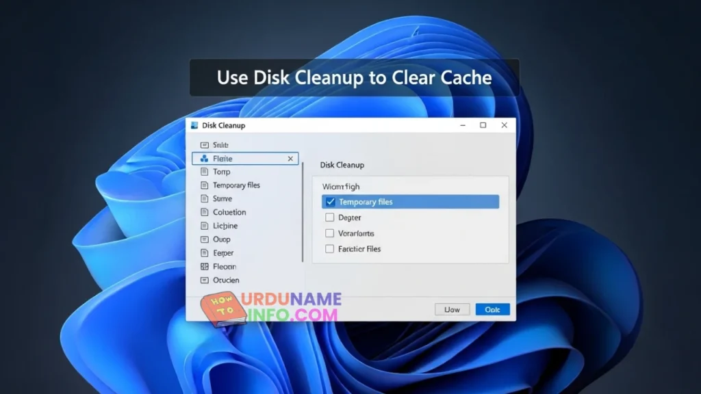 Clear Cache Using Disk Cleanup